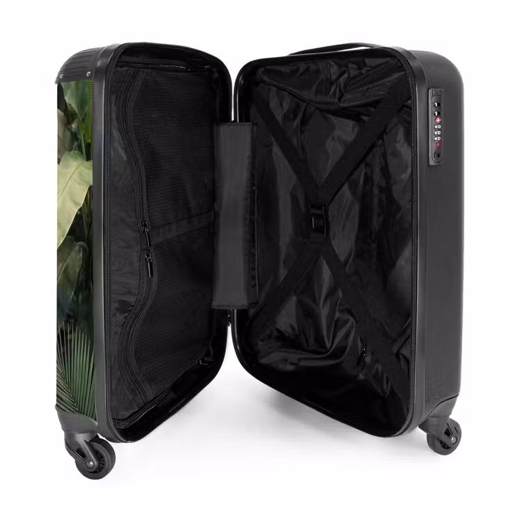 Koffer - Blätter – Grün – Tropisch – Natur - Bladeren - Groen - Tropisch - Natuur NBS - Handbagage koffer - Volwassenen Unisex middel