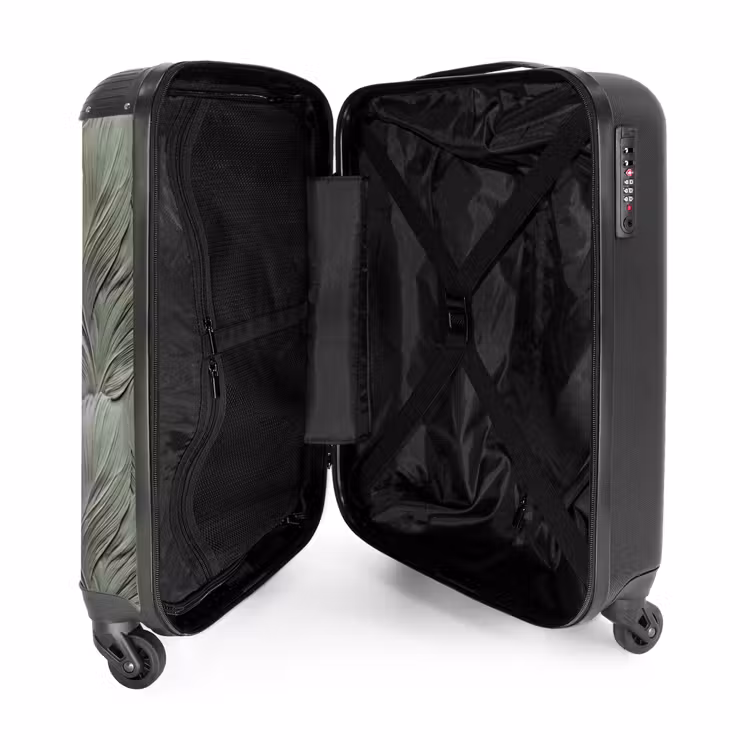 Koffer - Blätter – Textur – Grün - Bladeren - Textuur - Groen NBS - Handbagage koffer - Vrouwen middel