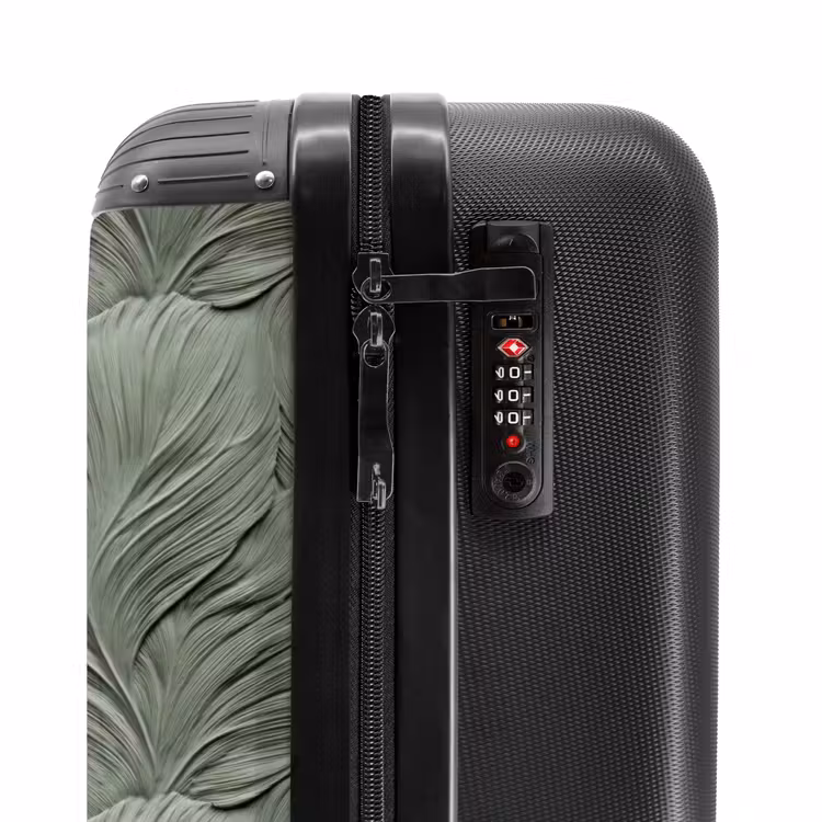 Koffer - Blätter – Textur – Grün - Bladeren - Textuur - Groen NBS - Handbagage koffer - Vrouwen middel