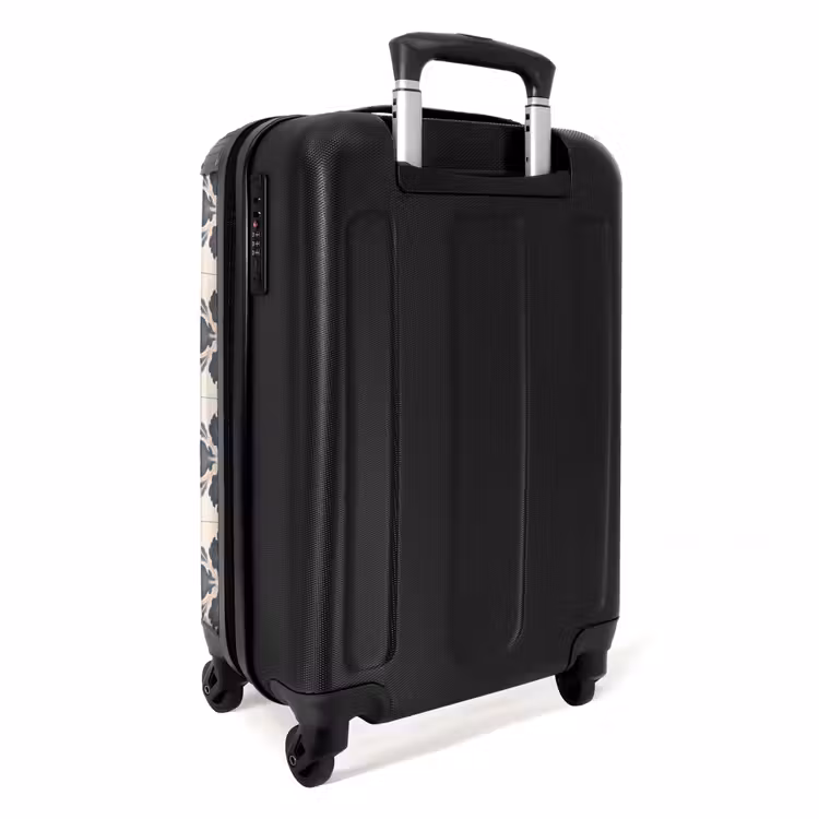 Bladvorm - Klassiek - Kleurrijk NBS - Handbagage koffer - Volwassenen Unisex middel -achterkant