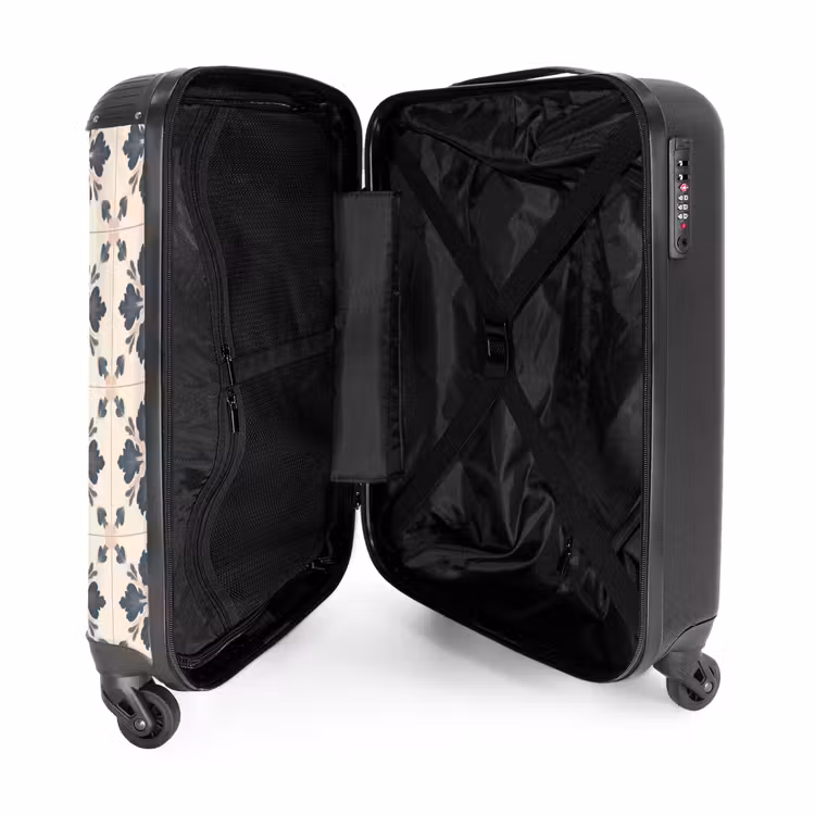 Bladvorm - Klassiek - Kleurrijk NBS - Handbagage koffer - Volwassenen Unisex middel -binnenkant