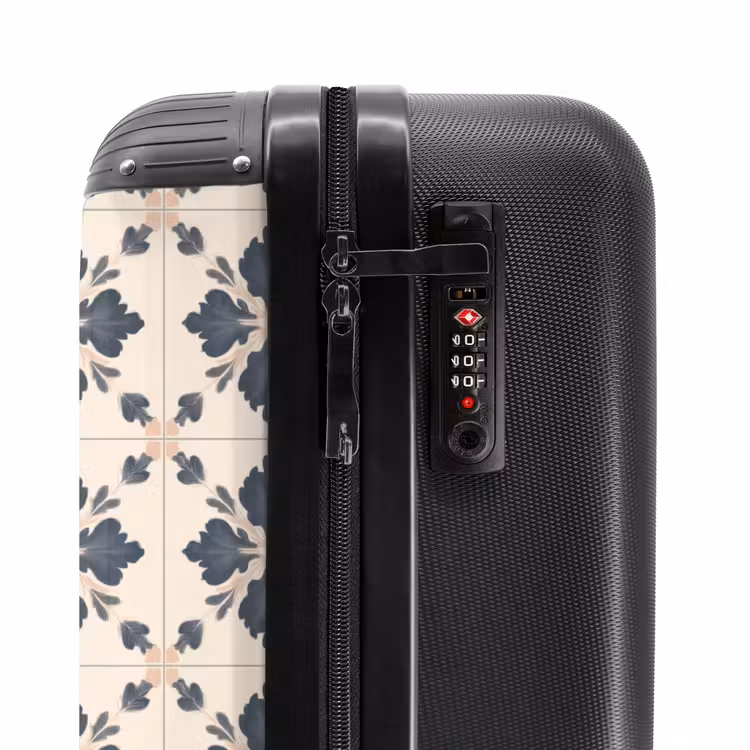 Bladvorm - Klassiek - Kleurrijk NBS - Handbagage koffer - Volwassenen Unisex middel -slot