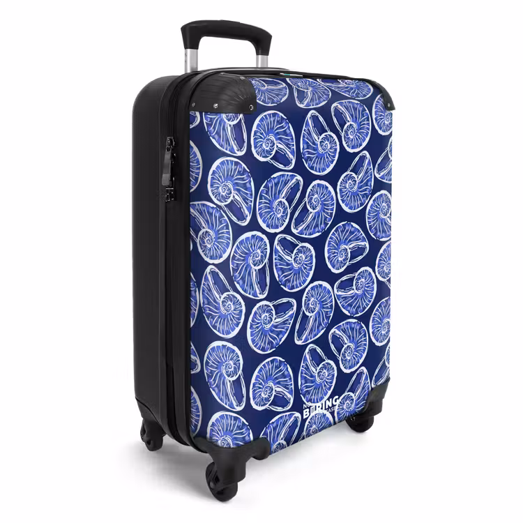 Blauwe schelpen patroon NBS - Handbagage koffer - Volwassenen Unisex middel -productfoto_3d