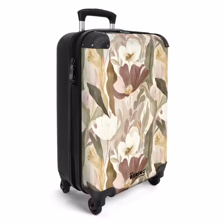 Bloemen - Aquarel - Kleurrijk NBS - Handbagage koffer - Volwassenen Unisex middel -productfoto_3d