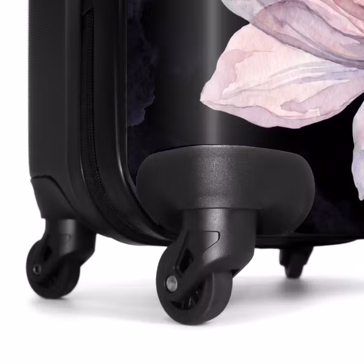 Koffer - Blumen – Aquarell – Modern – Rosa – Dunkel - Bloemen - Aquarel - Modern - Roze - Donker NBS - Handbagage koffer - Vrouwen middel
