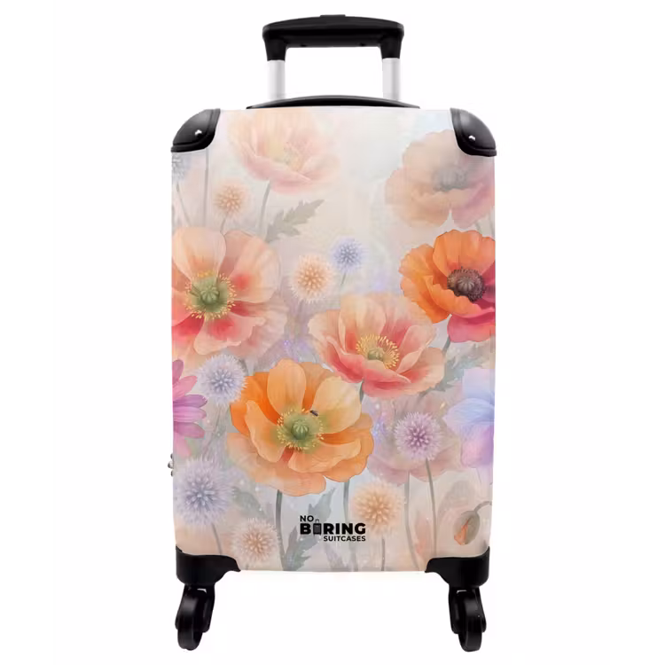 Koffer - Blumen – Aquarell – Natur – Modern – Farbenfroh - Bloemen - Aquarel - Natuur - Modern - Kleurrijk NBS - Handbagage koffer - Vrouwen middel