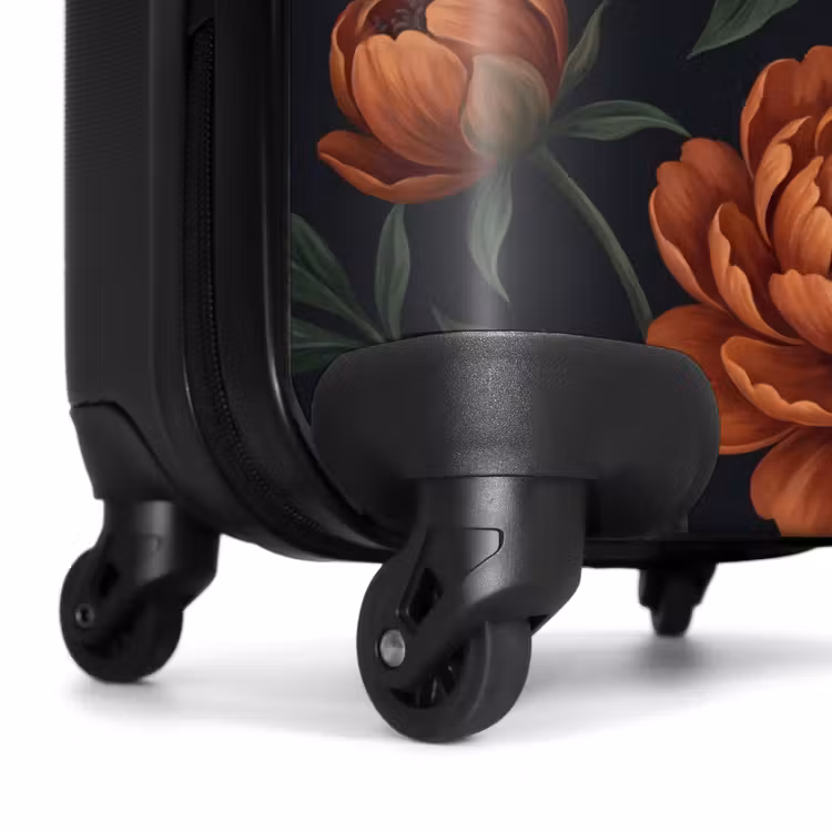Koffer - Blumen – Blätter – Natur – Modern – Orange - Bloemen - Bladeren - Natuur - Modern - Oranje NBS - Handbagage koffer - Vrouwen middel