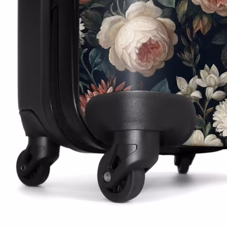 Koffer - Blumen – Blumenstrauß – Botanisch – Vintage – Dunkler Hintergrund - Bloemen - Boeket - Botanisch - Vintage - Donkere achtergrond NBS - Handbagage koffer - Vrouwen middel