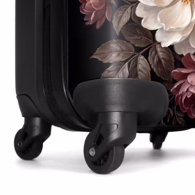 Koffer - Blumen – Blumenstrauß – Klassisch – Dunkel – Rot - Bloemen - Boeket - Klassiek - Donker - Rood NBS - Handbagage koffer - Vrouwen middel