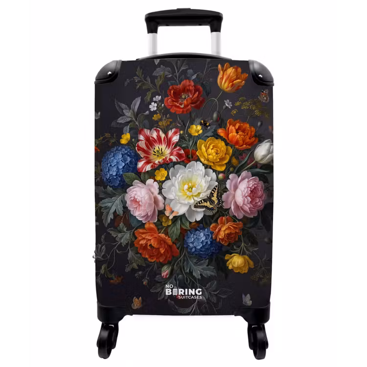 Koffer - Blumen – Blumenstrauß – Klassisch – Farbenfroh – Natur - Bloemen - Boeket - Klassiek - Kleurrijk - Natuur NBS - Handbagage koffer - Vrouwen middel