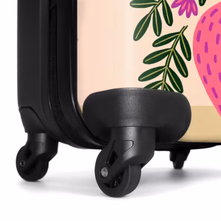 Koffer - Blumen – Blumenstrauß – Natur – Abstrakt – Rosa - Bloemen - Boeket - Natuur - Abstract - Roze NBS - Handbagage koffer - Vrouwen middel