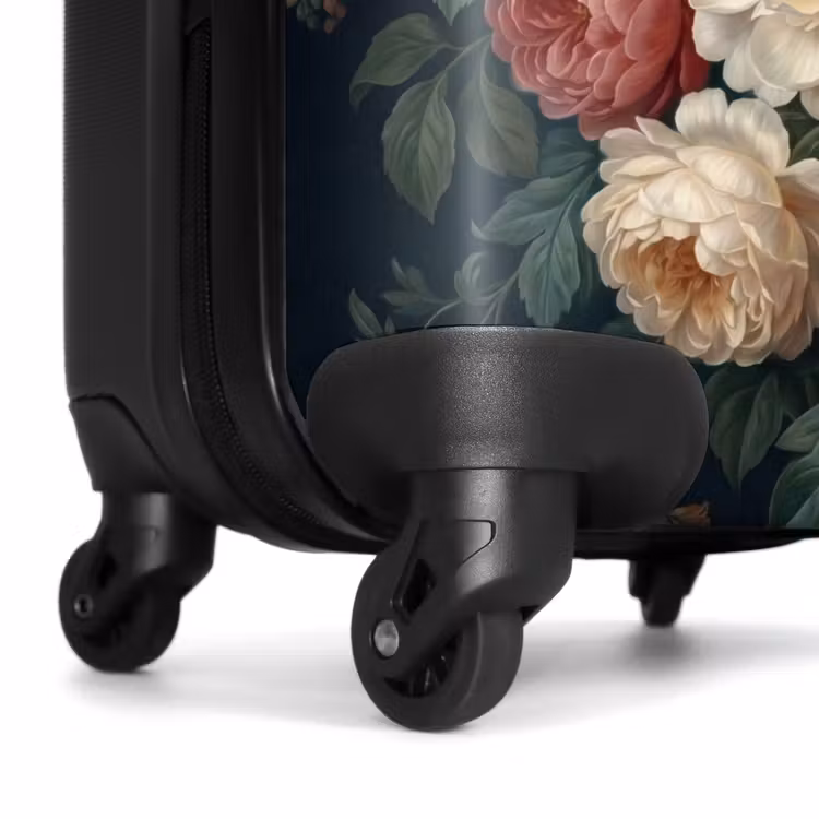 Koffer - Blumen – Blumenstrauß – Natur – Klassisch – Dunkel - Bloemen - Boeket - Natuur - Klassiek - Donker NBS - Handbagage koffer - Vrouwen middel