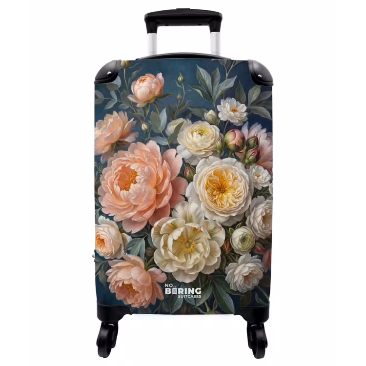 Koffer - Blumen – Blumenstrauß – Natur – Klassisch – Farbenfroh - Bloemen - Boeket - Natuur - Klassiek - Kleurrijk NBS - Handbagage koffer - Vrouwen middel