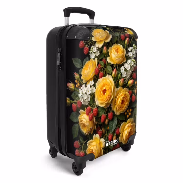 Koffer - Blumen – Blumenstrauß – Natur – Klassisch – Gelb - Bloemen - Boeket - Natuur - Klassiek - Geel NBS - Handbagage koffer - Vrouwen middel