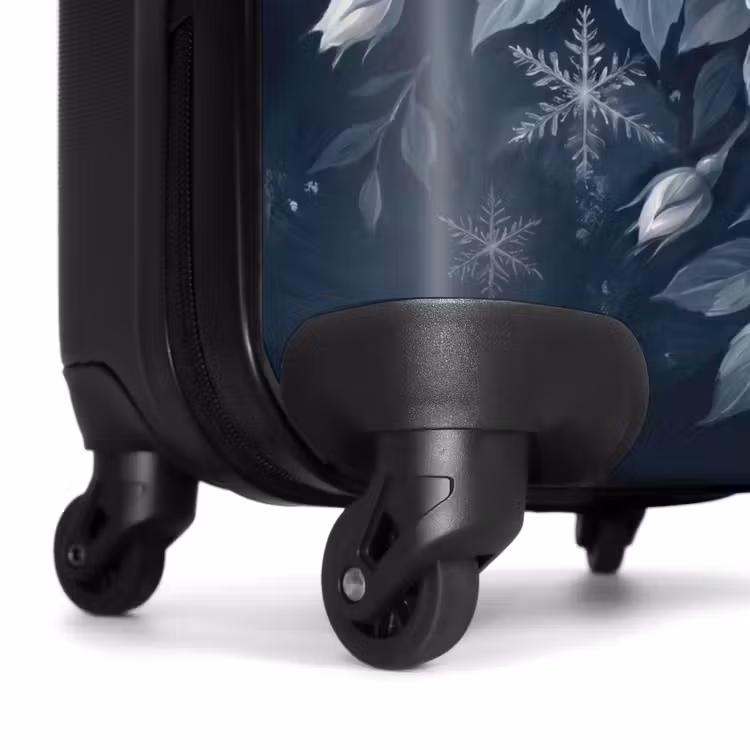 Koffer - Blumen – Blumenstrauß – Winter – Abstrakt – Blau - Bloemen - Boeket - Winter - Abstract - Blauw NBS - Handbagage koffer - Vrouwen middel