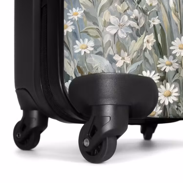 Koffer - Blumen – Botanik – Blau - Bloemen - Botanisch - Blauw NBS - Handbagage koffer - Vrouwen middel