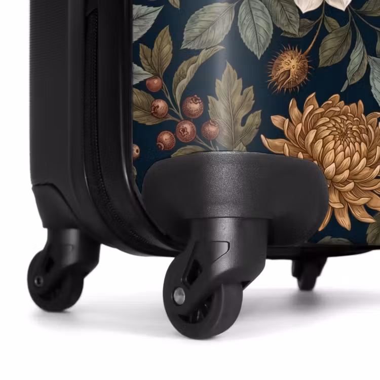 Koffer - Blumen – Botanik – Illustration – Dunkel – Vintage - Bloemen - Botanisch - Illustratie - Donker - Vintage NBS - Handbagage koffer - Vrouwen middel
