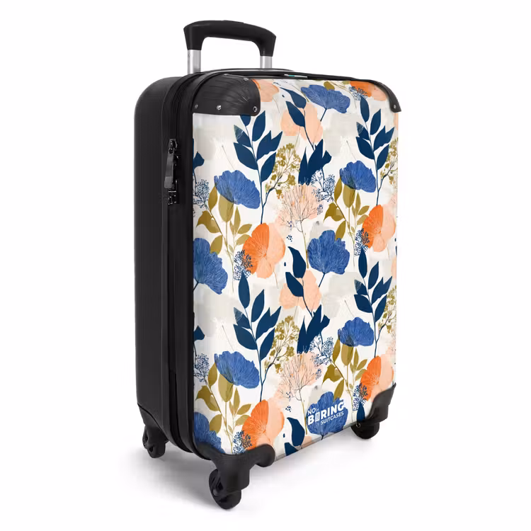 Koffer - Blumen – Botanisch – Farbenfroh - Bloemen - Botanisch - Kleurrijk NBS - Handbagage koffer - Vrouwen middel