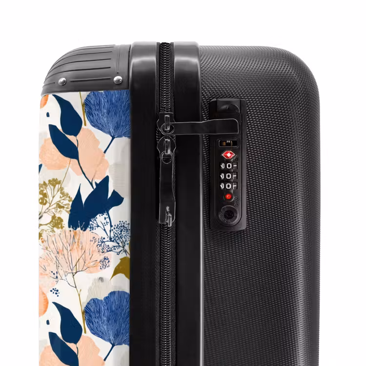 Koffer - Blumen – Botanisch – Farbenfroh - Bloemen - Botanisch - Kleurrijk NBS - Handbagage koffer - Vrouwen middel