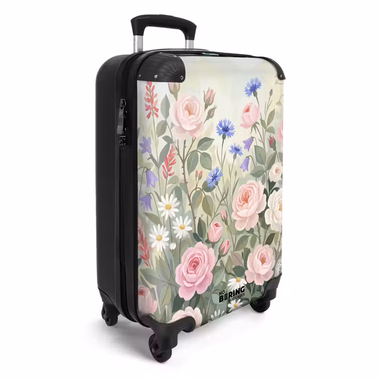 Koffer - Blumen – Garten – Natur – Farbenfroh - Bloemen - Tuin - Natuur - Kleurrijk NBS - Handbagage koffer - Vrouwen middel