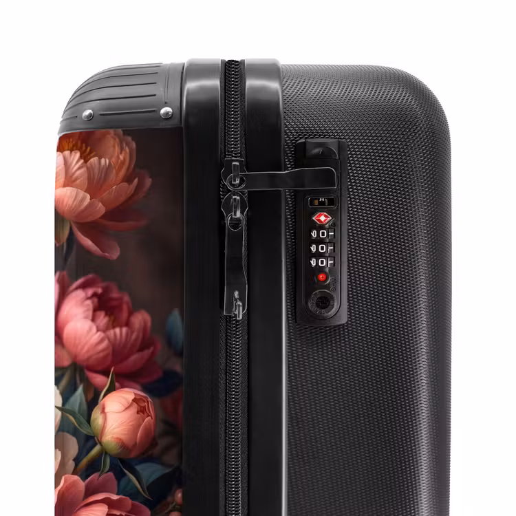 Koffer - Blumen – Insekten – Natur – Rosa - Bloemen - Insect - Natuur - Roze NBS - Handbagage koffer - Vrouwen middel
