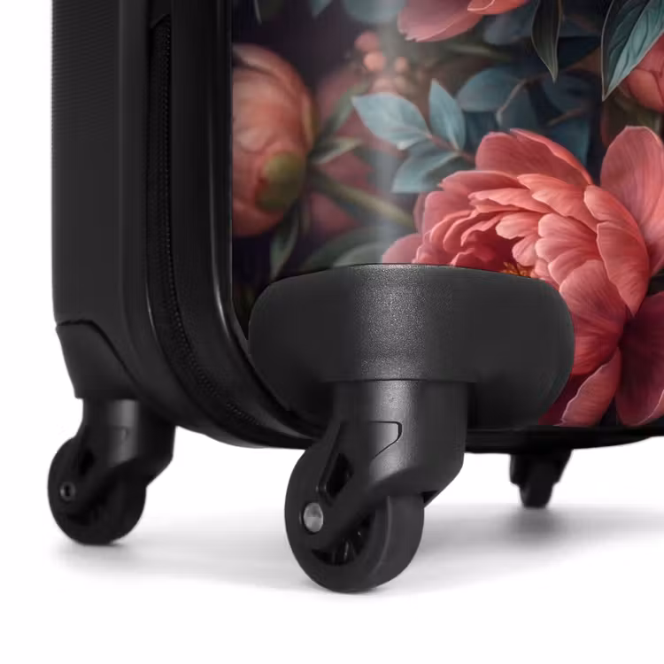 Koffer - Blumen – Insekten – Natur – Rosa - Bloemen - Insect - Natuur - Roze NBS - Handbagage koffer - Vrouwen middel