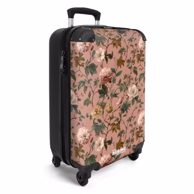 Bloemen - Klassiek - Roze NBS - Handbagage koffer - Volwassenen Unisex middel -productfoto_3d