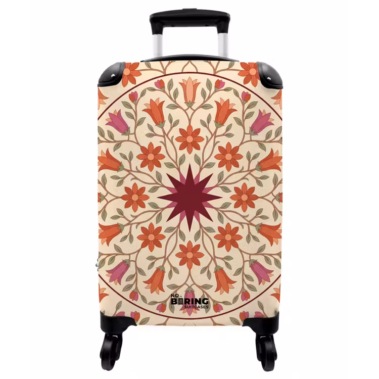 Koffer - Blumen – Mandala – Dekorativ – Rot - Bloemen - Mandala - Decoratief - Rood NBS - Handbagage koffer - Vrouwen middel