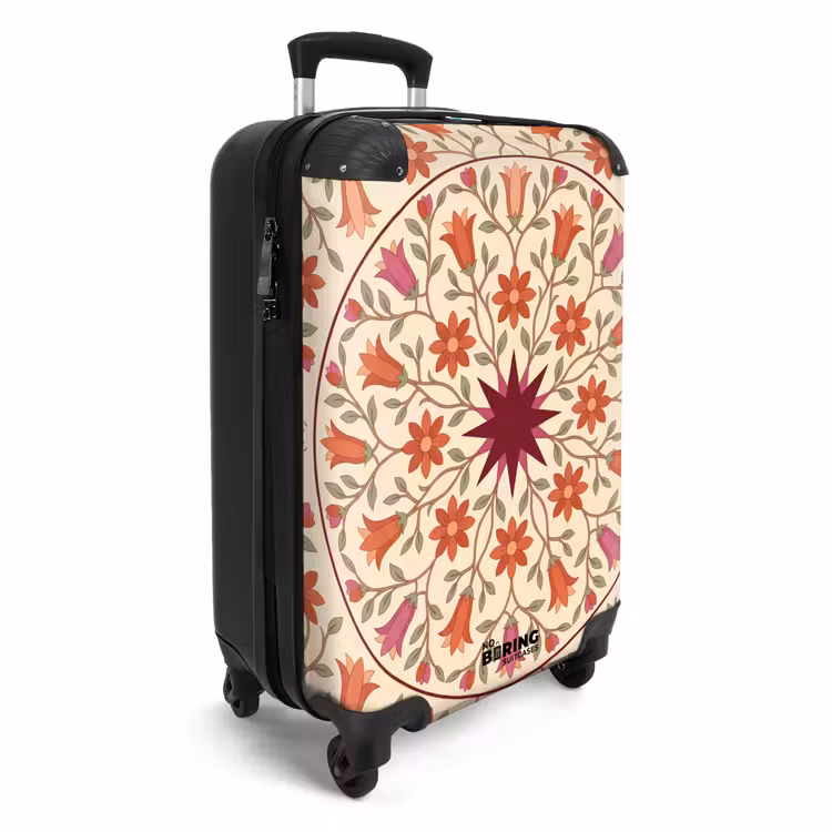 Koffer - Blumen – Mandala – Dekorativ – Rot - Bloemen - Mandala - Decoratief - Rood NBS - Handbagage koffer - Vrouwen middel