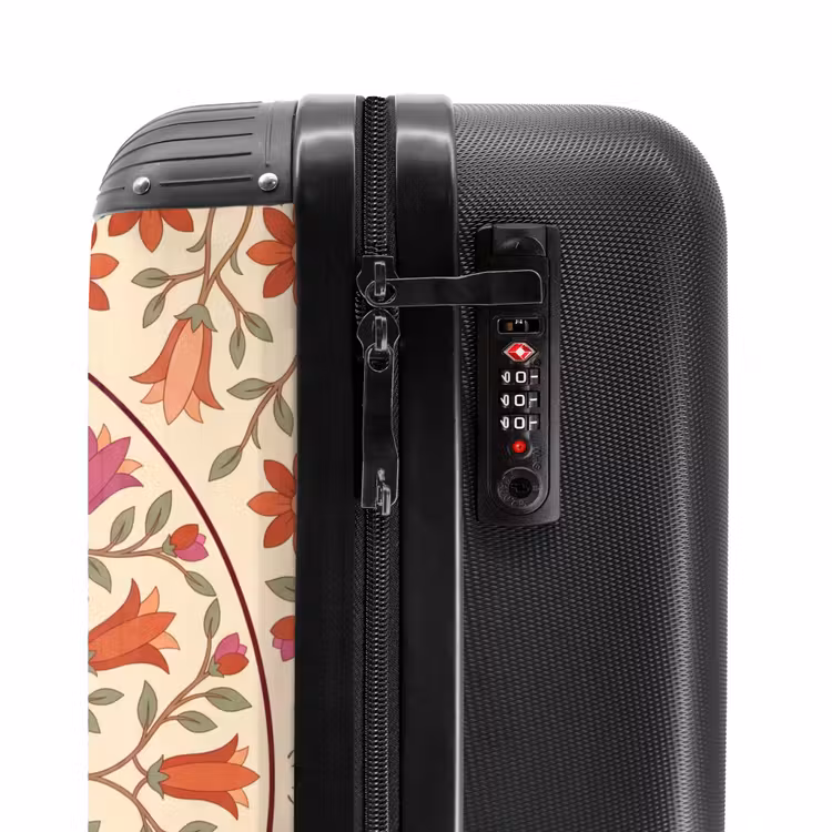 Koffer - Blumen – Mandala – Dekorativ – Rot - Bloemen - Mandala - Decoratief - Rood NBS - Handbagage koffer - Vrouwen middel