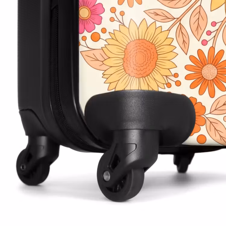 Koffer - Blumen – Mandala – Muster – Bunt - Bloemen - Mandala - Patroon - Kleurrijk NBS - Handbagage koffer - Vrouwen middel