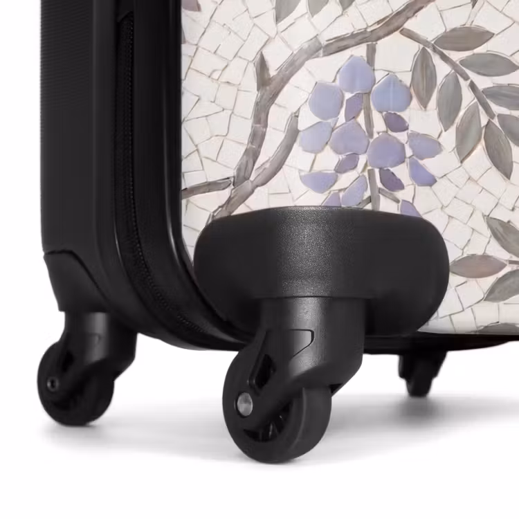 Koffer - Blumen – Mosaik – Natur – Muster – Lila - Bloemen - Mozaïek - Natuur - Patroon - Paars NBS - Handbagage koffer - Volwassenen Unisex middel