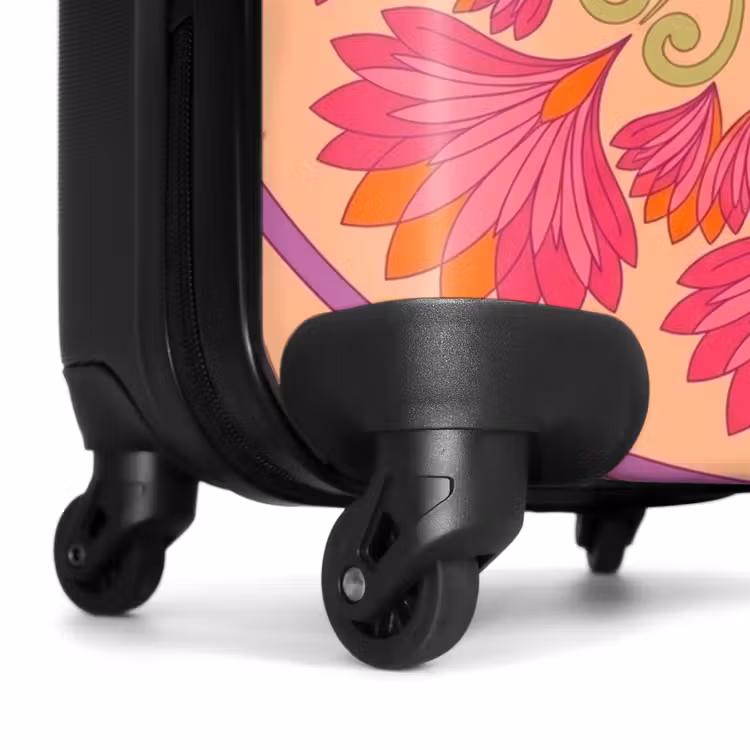 Koffer - Blumen – Muster – Abstrakt – Rosa – Dekorativ - Bloemen - Patroon - Abstract - Roze - Decoratief NBS - Handbagage koffer - Vrouwen middel