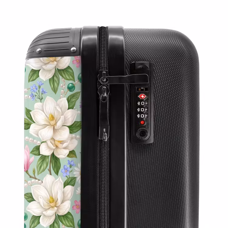 Koffer - Blumen – Muster – Botanisch – Grün - Bloemen - Patroon - Botanisch - Groen NBS - Handbagage koffer - Vrouwen middel