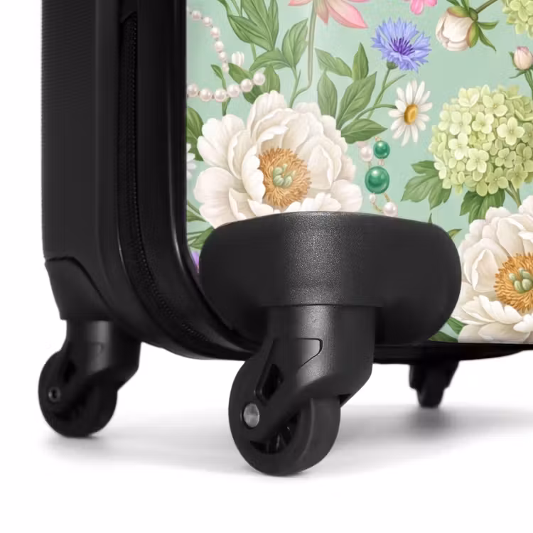 Koffer - Blumen – Muster – Botanisch – Grün - Bloemen - Patroon - Botanisch - Groen NBS - Handbagage koffer - Vrouwen middel