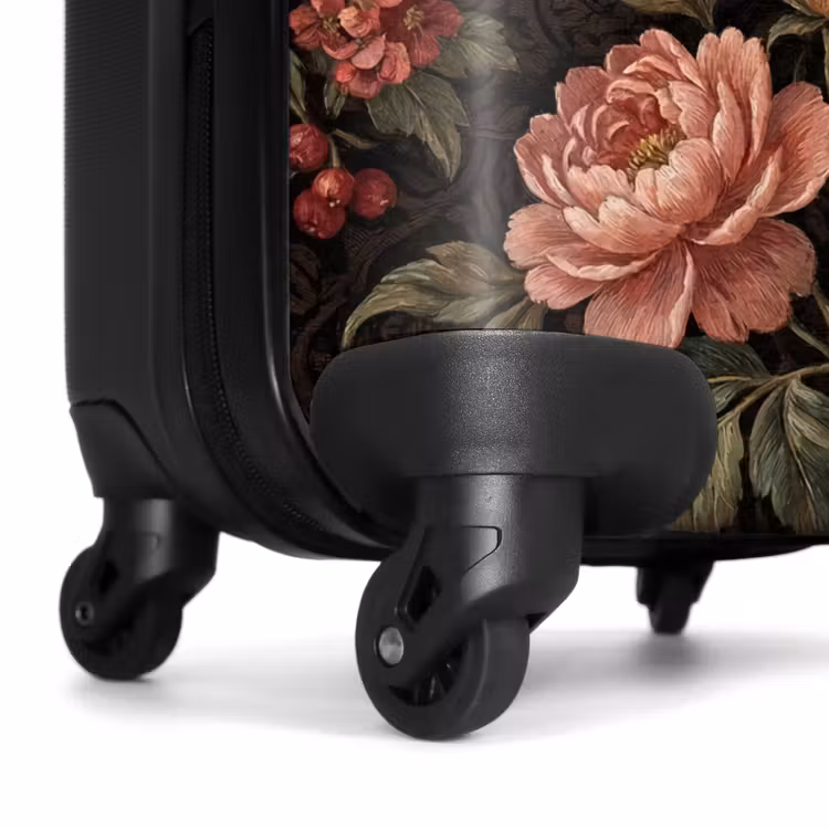 Koffer - Blumen – Muster – Natur – Vintage – Rosa - Bloemen - Patroon - Natuur - Vintage - Roze NBS - Handbagage koffer - Vrouwen middel