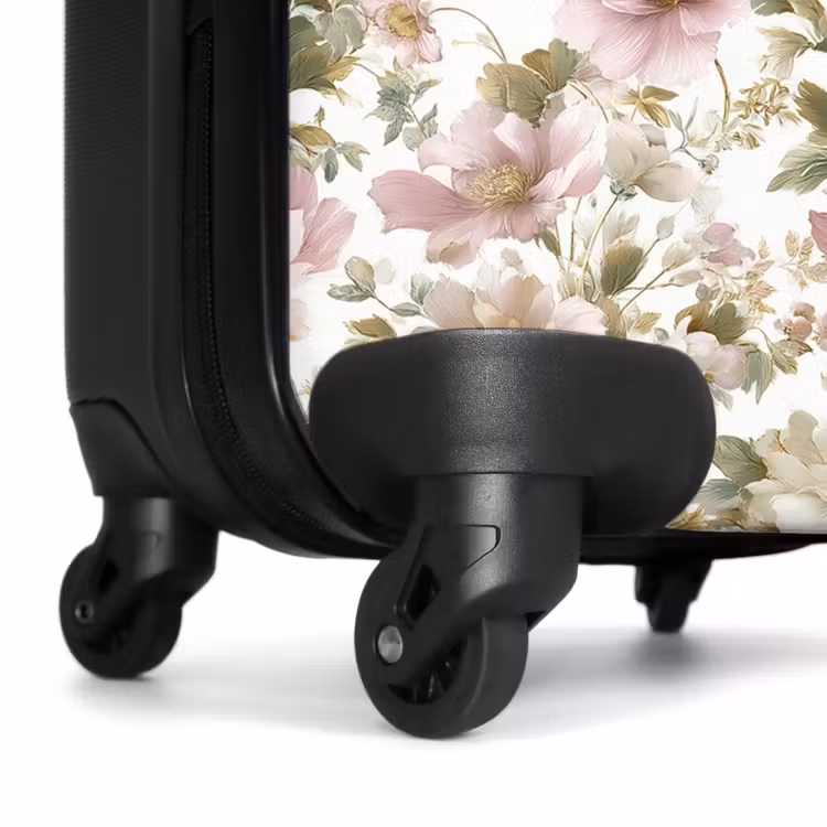 Koffer - Blumen - Muster - Pastell - Bloemen - Patroon - Pastel NBS - Handbagage koffer - Vrouwen middel