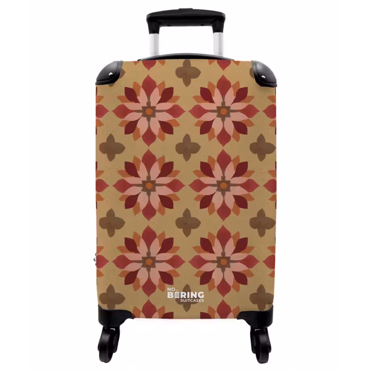 Koffer - Blumen – Retro – Grün - Bloemen - Retro - Groen NBS - Handbagage koffer - Vrouwen middel