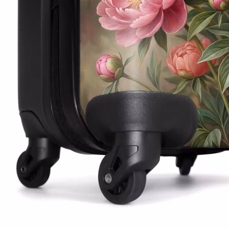 Koffer - Blumen – Rosa – Klassisch – Detailreich – Natur - Bloemen - Roze - Klassiek - Gedetailleerd - Natuur NBS - Handbagage koffer - Vrouwen middel
