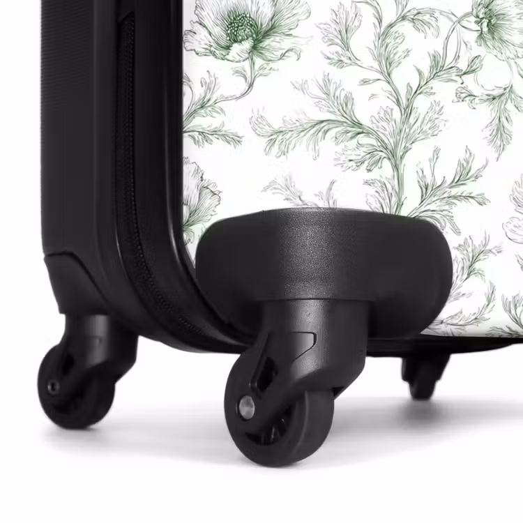 Koffer - Blumen - Signiert - Grün - Bloemen - Getekend - Groen NBS - Handbagage koffer - Vrouwen middel