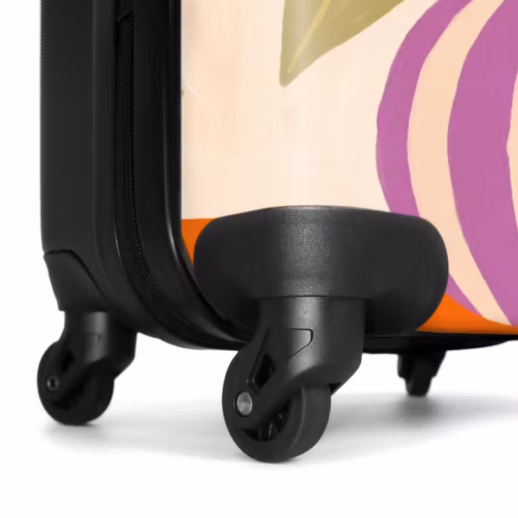 Koffer - Blumen – Vase – Abstrakt – Lila – Orange - Bloemen - Vaas - Abstract - Paars - Oranje NBS - Handbagage koffer - Vrouwen middel