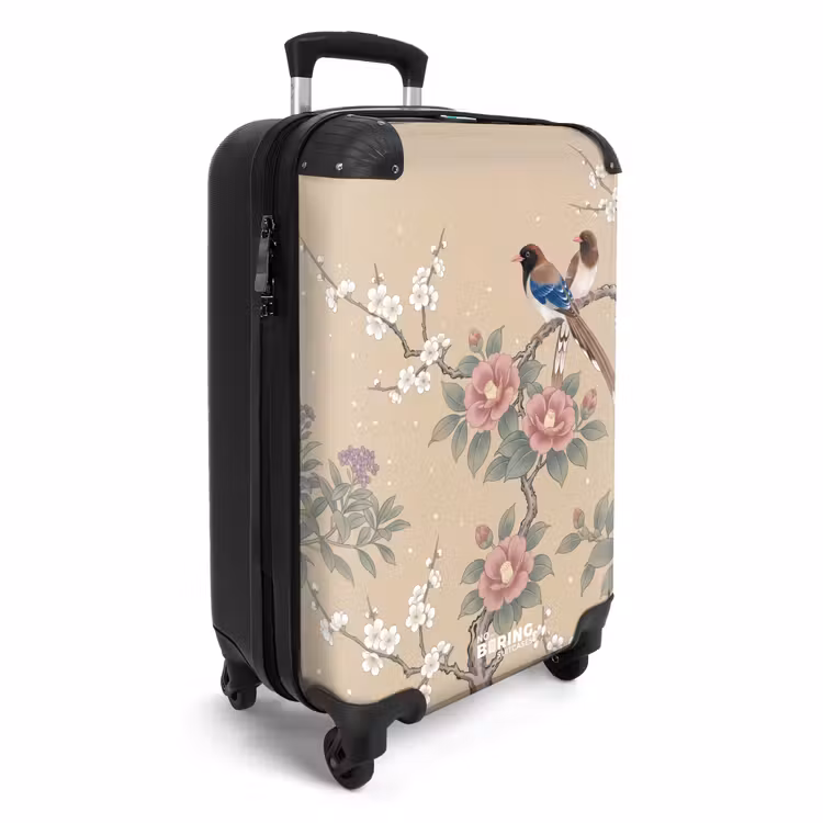 Koffer - Blumen – Vögel – Blumen - Bloemen - Vogels - Bloemen NBS - Handbagage koffer - Volwassenen Unisex middel
