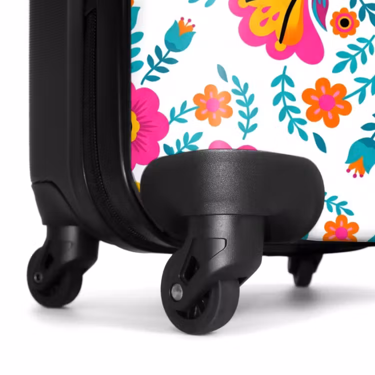 Koffer - Blumen – Vogel – Muster – Bunt – Modern - Bloemen - Vogel - Patroon - Kleurrijk - Modern NBS - Handbagage koffer - Vrouwen middel