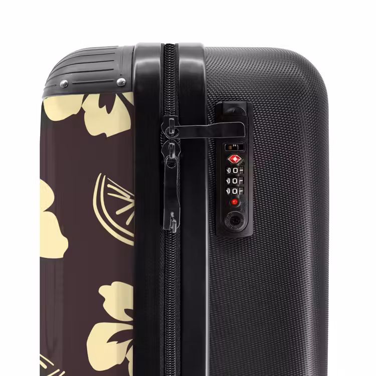 Koffer - Blumen – Zitrusfrüchte – Braun - Bloemen - Citrus - Bruin NBS - Handbagage koffer - Vrouwen middel