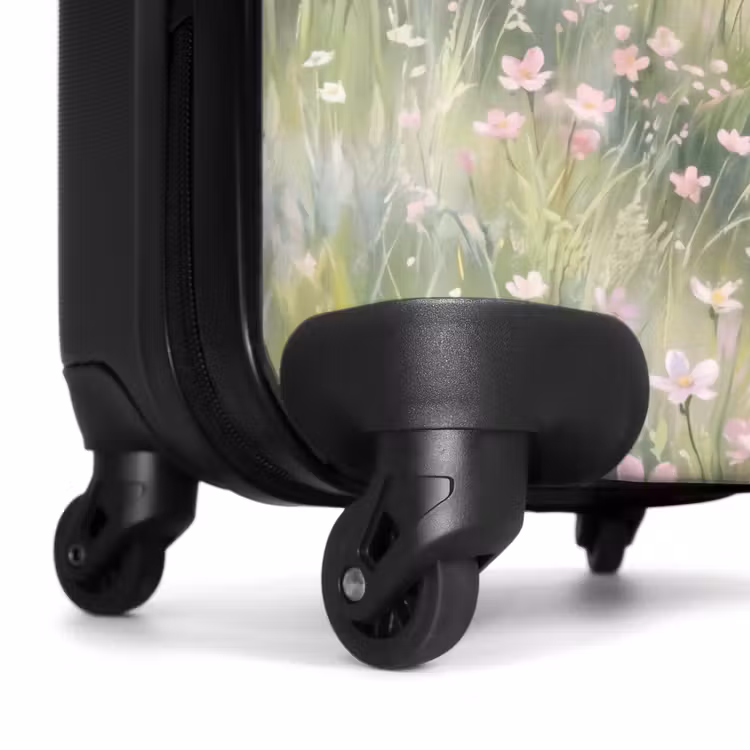Koffer - Blumenfeld – Blumen – Grün - Bloemen veld - Bloemen - Groen NBS - Handbagage koffer - Vrouwen middel