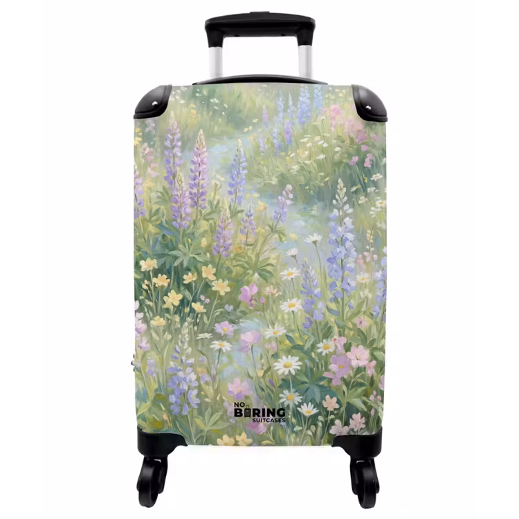 Koffer - Blumenfeld – Hügel – Farbenfroh - Bloemenveld - Heuvels - Kleurrijk NBS - Handbagage koffer - Vrouwen middel