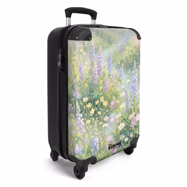 Koffer - Blumenfeld – Hügel – Farbenfroh - Bloemenveld - Heuvels - Kleurrijk NBS - Handbagage koffer - Vrouwen middel