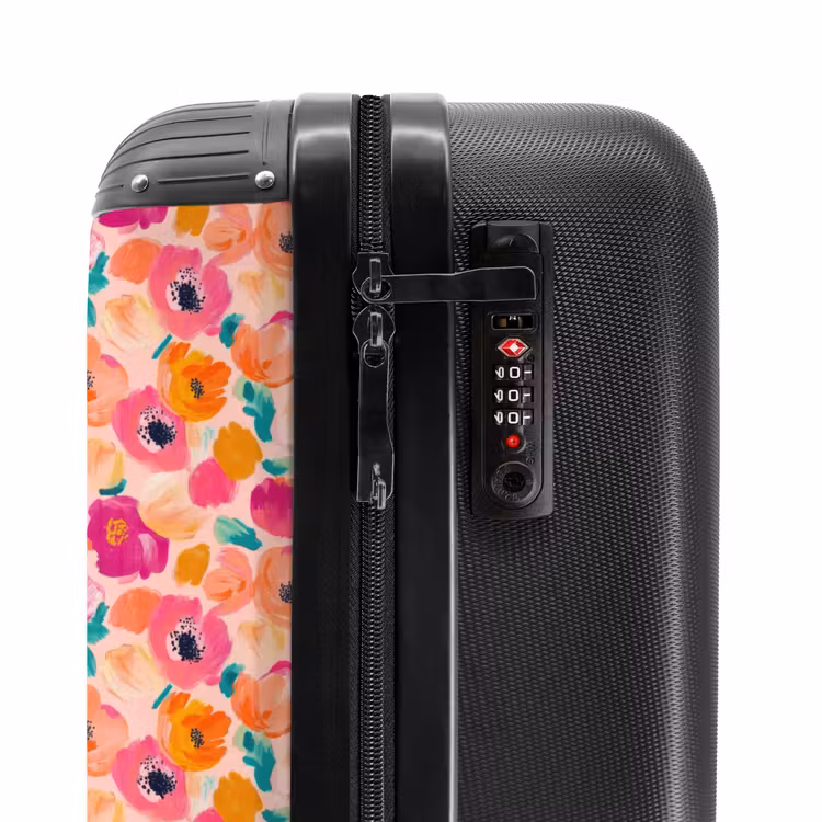 Koffer - Blüten – Fröhlich – Bunt - Bloesems - Vrolijk - Kleurrijk NBS - Handbagage koffer - Vrouwen middel