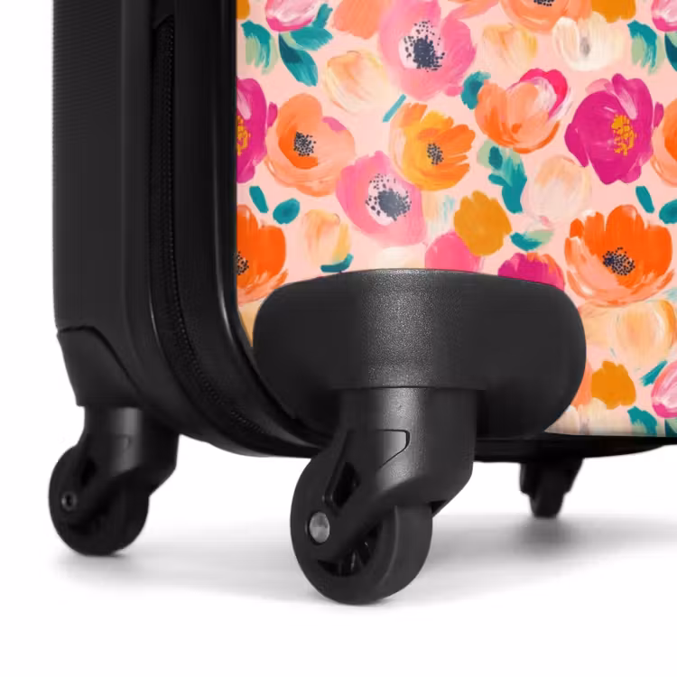 Koffer - Blüten – Fröhlich – Bunt - Bloesems - Vrolijk - Kleurrijk NBS - Handbagage koffer - Vrouwen middel