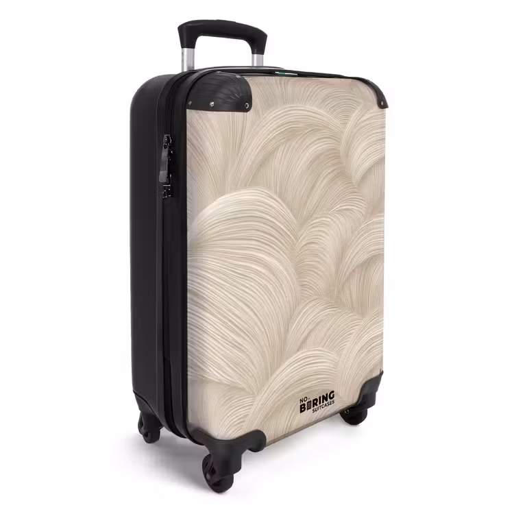 Bogen - Patroon - Beige NBS - Handbagage koffer - Volwassenen Unisex middel -productfoto_3d